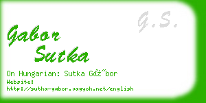 gabor sutka business card